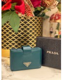 PRADA SAFFIANO METAL LEATHER CARD HOLDER 