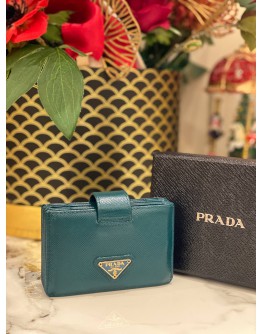 PRADA SAFFIANO METAL LEATHER CARD HOLDER 