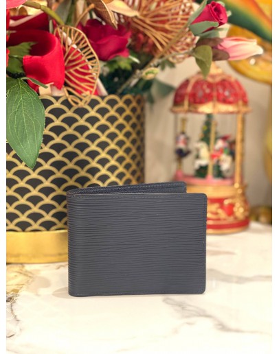 (LIKE NEW) MICROCHIP LOUIS VUITTON EPI LEATHER BIFOLD WALLET -FULL SET- 