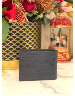 (LIKE NEW) MICROCHIP LOUIS VUITTON EPI LEATHER BIFOLD WALLET -FULL SET- 