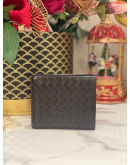 BOTTEGA VENETA INTRECCIATO BI-FOLD WALLET IN BROWN LEATHER -FULL SET-