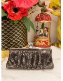 WHITING & DAVIS VINTAGE SILVER METAL MESH EVENING CLUTCH