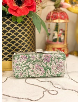 (LIKE NEW) JUDITH LEIBER COUTURE CRYSTAL EMBELLISHED CLUTCH 