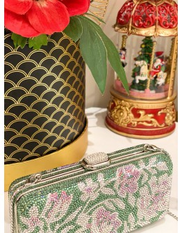 (LIKE NEW) JUDITH LEIBER COUTURE CRYSTAL EMBELLISHED CLUTCH 