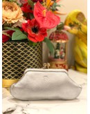 (LIKE NEW) ANYA HINDMARCH SMALL MAUD KAMA SUTRA SILVER CLUTCH 