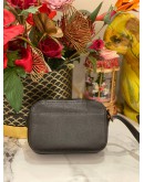 BALENCIAGA XS LOGO VILLE BLACK LEATHER CAMERA CROSSBODY BAG 