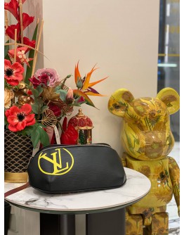 2023 MICROCHIP LOUIS VUITTON LIMITED EDITION BUMP BAG WITH LV LOGO IN BLACK EPI LEATHER