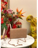 2021 CHRISTIAN DIOR LADY DIOR POUCH WITH CHAIN IN BEIGE ULTRAMATTE CANNAGE CALFSKIN LEATHER -FULL SET-