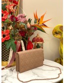2021 CHRISTIAN DIOR LADY DIOR POUCH WITH CHAIN IN BEIGE ULTRAMATTE CANNAGE CALFSKIN LEATHER -FULL SET-