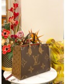 (LIKE NEW) 2020 LOUIS VUITTON ON THE GO MM BROWN MONOGRAM CANVAS TOTE BAG