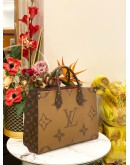 (LIKE NEW) 2020 LOUIS VUITTON ON THE GO MM BROWN MONOGRAM CANVAS TOTE BAG