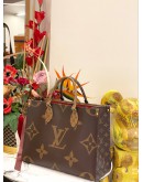 (LIKE NEW) 2020 LOUIS VUITTON ON THE GO MM BROWN MONOGRAM CANVAS TOTE BAG