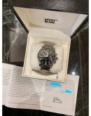 (UNUSED) MONTBLANC TIMEWALKER CHRONOGRAPH REF 36972 BLACK DIAL 43MM AUTOMATIC YEAR 2017 WATCH FULL SET