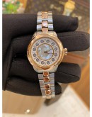 FENDI ISHINE SWISS WATCH HALF 18K 750 ROSE GOLD MOTHER OF PEARL THREE COLOR DIAL 33MM QUARTZ WATCH