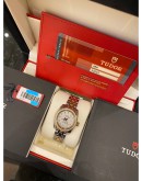 (LIKE NEW) TUDOR CLASSIC DATE REF 22023 DIAMOND BEZEL DIAMOND DIAL HALF 18K 750 YELLOW GOLD 28MM AUTOMATIC YEAR 2011 WATCH FULL SET