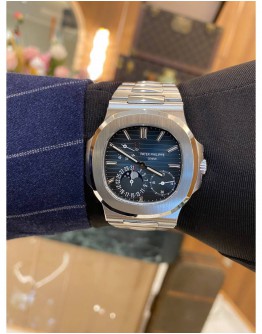 (UNUSED) PATEK PHILIPPE NAUTILUS 5712 1A BLUE DIAL MOON FACE 40MM AUTOMATIC UNISEX WATCH YEAR 2015 FULL SET