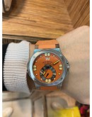 JEAN-MAIRET AND GILLMAN SPORT GRANDE DATE LIMITED EDITION ORANGE YELLOW DIAL 45MM AUTOMATIC YEAR 2016 WATCH