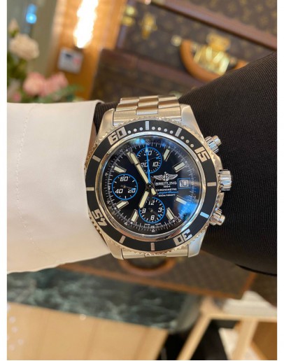 BREITLING SUPEROCEAN CHRONOGRAPH II BLUE DIAL SCALE 44MM AUTOMATIC YEAR 2018 WATCH