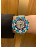 2023 BLVGARI DIVAS DREAM SAPPHIRE TURQUOISE DIAMOND DIAL 39MM QUARTZ FULL WHITE GOLD GLOBAL 50 YEAR WARRANTY FULL SET