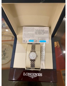 (LIKE NEW) LONGINES PRESENCE REF L4.319.4.11.6 QUARTZ 26MM YEAR 2018 WATCH -FULL SET-