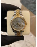 (UNUSED) ROLEX LADY DATEJUST 31 REF 178273 HALF 18K 750 YELLOW GOLD 31MM AUTOMATIC YEAR 2019 WATCH -FULL SET-