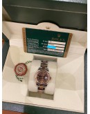 (LIKE NEW) YEAR 2016 ROLEX OYSTER PERPETUAL DATE JUST 750 ROSE GOLD DIAMOND DIAL REF179161 