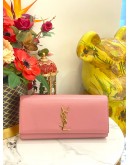 (LIKE NEW) YSL SAINT LAURENT KATE CLUTCH IN PINK GRAINED LEATHER
