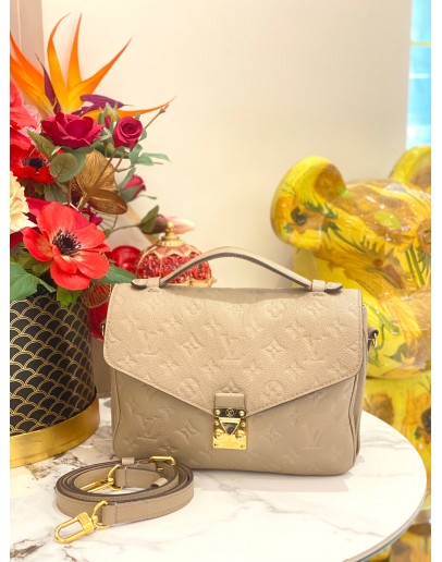 LOUIS VUITTON METIS BEIGE MONOGRAM EMPREINTE LEATHER WITH STRAP 