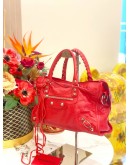 BALENCIAGA CLASSIC CITY SMALL BAG IN RED LEATHER 
