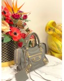 BALENCIAGA CLASSIC CITY SHOULDER BAG IN METALLIC GREY