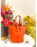(LIKE NEW) 2017 HERMES PICOTIN 18 IN GOLD 37 CLEMENCE LEATHER