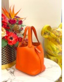 (LIKE NEW) 2017 HERMES PICOTIN 18 IN GOLD 37 CLEMENCE LEATHER