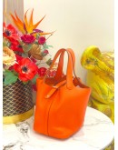 (LIKE NEW) 2017 HERMES PICOTIN 18 IN GOLD 37 CLEMENCE LEATHER