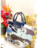 (LIKE NEW) LONGCHAMP LE PLIAGE LARGE SHOULDER BAG IN MULTICOLOURED EQUESTRIAN PRINT