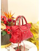 BALENCIAGA CLASSIC CITY SMALL BAG IN RED LEATHER 