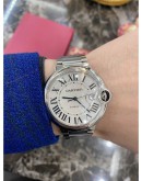 CARTIER BALLON BLEU REF W69012Z4 42MM AUTOMATIC YEAR 2017 WATCH -FULL SET-