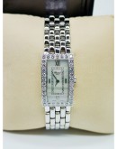 CHOPARD CLASSIQUE RECTANGULAR DIAMOND LADIES WATCH 18 X 30MM QUARTZ FULL SET