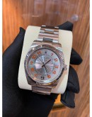 ROLEX AIR-KING REF 114234 SILVER DIAL WITH ORANGE NUMERALS 34MM AUTOMATIC WATCH