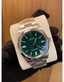 ROLEX OYSTER PERPETUAL 36 REF 126000 GREEN DIAL 36MM AUTOMATIC YEAR 2021 WATCH