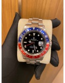 ROLEX OYSTER PERPETUAL DATE PEPSI GMT-MASTER ll REF 16710 40MM AUTOMATIC YEAR 2005 WATCH -FULL SET-