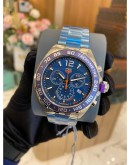 2023 TAG HEUER FORMULA 1 CHRONOGRAPH REF CAZ1014 PURPLE BEZEL BLUE DIAL 43MM QUARTZ WATCH -FULL SET-