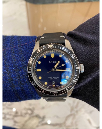  2023 ORIS DIVERS SIXTY FIVE REF 01 733 7707 4055 DARK BLUE DIAL 40MM AUTOMATIC WATCH -FULL SET-