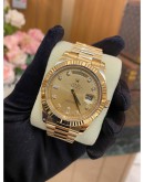 ROLEX DAY-DATE PRESIDENT REF 218238 18K 750 YELLOW GOLD DIAMOND DIAL 41MM AUTOMATIC YEAR 2009 WATCH -FULL SET-