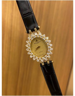 BAUME & MERCIER LADY 18K YELLOW GOLD DIAMOND 29MM QUARTZ WATCH