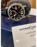 ULYSSE NARDIN DUAL TIME GMT REF 24355 YACHT WOODGRAIN DIAL 42MM AUTOMATIC YEAR 2014 WATCH -FULL SET-