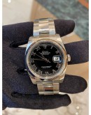 (BRAND NEW) ROLEX DATEJUST 36 REF 116200 BLACK ROMAN DIAL 36MM AUTOMATIC YEAR 2017 WATCH -FULL SET-