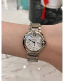 (LIKE NEW) 2023 CARTIER LADY BALLON BLEU DE CARTIER DIAMOND DIAL REF W4BB0029 28MM QUARTZ WATCH