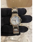 (LIKE NEW) 2023 CARTIER LADY BALLON BLEU DE CARTIER DIAMOND DIAL REF W4BB0029 28MM QUARTZ WATCH