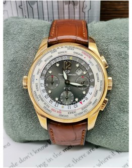 GP GIRARD PERREGAUX WORLDTIME FINANCIAL CHRONOGRAPH MEN'S WATCH 44MM AUTOMATIC