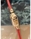 (LIKE NEW) CHOPARD HAPPY SPORT 18K 750 ROSE GOLD 7 DIAMONDS 1 SAPPHIRE REF 4183 35MM QUARTZ YEAR 2018 WATCH